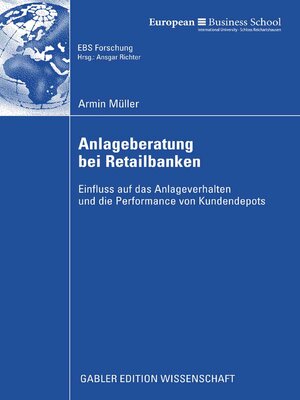 cover image of Anlageberatung bei Retailbanken